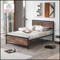 Iron Wood Bed /Iron bed / Metal Bed / Mughal Star Steel Furniture. 