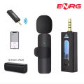 ENRG True Double Wireless Microphone With Noise Cancellation Reduction 20 Meter Long Range Portable Audio Video Recording For Type C Lightning_Port Live Game Shooting_Streaming Vlogging_Youtube For Mobile Phone Camera_iPhone - K8 K9 Q8 K35. 