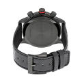 Gucci G-Timeless Black Leather Strap  Black Dial Chronograph Quartz Watch for Gents - YA126244. 