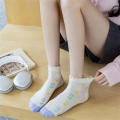 Summer Womens Cotton Short Socks Mesh Breathable Thin Section Air Conditioning Socks Cute Animal Plants Sock Slippers. 
