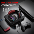 Hunter Spider V1 RGB Gaming Headphones with Mic 360° Surround Sound Deep Bass LED Lights. 