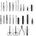 10/36 pcs New Professional Manicure Set Pedicure Grooming Kit Includes Scissors, Nail Files, and Travel Case Perfect for Gift. 