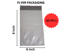 Pack of 30 White Courier Flyers with Mailer Pocket | Packaging Flyers | Parcel Flyers/ Shipping Flyers | Daraz Parcel Bags | E-commerce Packaging Bags - Small, Medium & Large Size Available. 