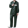 Pvc soft Rubber Coated Rain Coat Suit With Trouser Thick double raincoat split suit cross-border direct rain pants adult reflective bicycle electric motorcycle riding. 