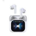 Quasar Headset Wireless Earbuds with Touch Screen Noise Cancelling Sweat-proof Bluetooth Headphones with Charging Case for Active Lifestyle Noise-cancelling Earphones. 