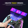 【Compatible to All】 - Transparent RGB Wireless Bluetooth Gaming Controller Gamepad for PlayStation 4, PS3, Android TV Box, PC, Laptop, iOS ~ RGB JoyStick JoyPad GamePad Remote Gaming Controller for Computer, Mobile, Windows 7/8/10/11 ~ By FunBug. 
