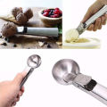 Icecream Scoop Stainless Steel Multi Use Easy Trigger Small Ice Cream Spoon Fruit Baller. 