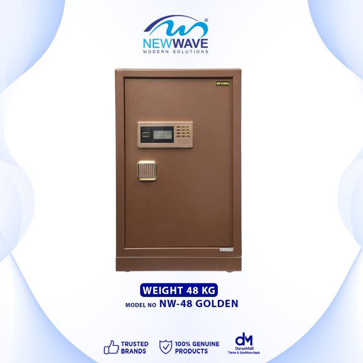 Digital Security Safe Locker NW-48 Golden Secure Cash, Jewelry, Id Documents Size; D 16" W 19" H 31.5”