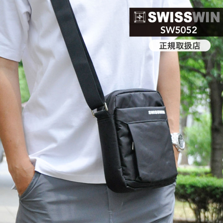 SWISSWIN Swisswin Crossbody shoulder bag for men and women, water repellent, crossbody, lightweight, messenger bag, travel, gift