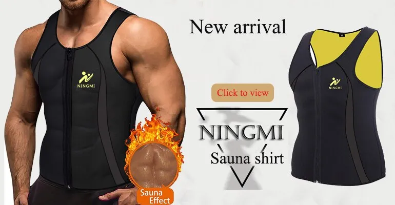 Weighted Vest Ningmi Sauna Vest Sweat Sauna Vest Man Waist Trainer Body  Shirt For Weight Loss