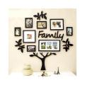 Wooden Wall Family Tree with 8 frames - a  home decore wall art -   family love frames -   3D  laser cut - wooden wall art. 