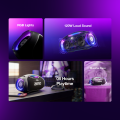 Zero® Thunder Pro Speaker | 120W Loud & Powerful Portable Speaker , Wireless Speaker with Deep Bass, RGB Light Speaker , 8 Hours Playtime | Multi-Input Connectivity ( AUX, USB, TF Card) | Party Speaker , Outdoor & Home Speaker. 