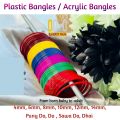 Kids bangles , Indian Plastic Bangles , Acrylic Bangles for girl and Women, all sizes available  Full box in 12 colours. 