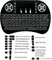 Mini Wireless Keyboard RF-500 with 3 Color RGB Backlit, 2.4GHz Wireless Mini Keyboard Rechargeable Controller with Touchpad Mouse Combo, Compatible with Android TV Box, IPTV, HTPC, Smart TV, PC, etc. RGB Lighting Mini Gaming Keyboard. 
