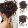 Lazy Style Wig Hair Bun Stretch Whiskers Fluffy Messy Hair Clip Pill Head Bridal Coiffure Package Buds Hairpin For Women. 