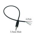 25CM 2.5mm 3.5mm Mono Connector Cable Male Female Plug 3pin 4 Pole 2.5mm 3.5mm Extension Wire DIY Audio Repair Cable Charger. 