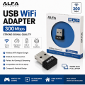 Alfa USB Wifi Adapter 300Mpbs - Strong Signal Quality Wireless Wifi Adapter Dongle Receiver Network LAN Card PC 300 Mbps Network Card / Gaming. 
