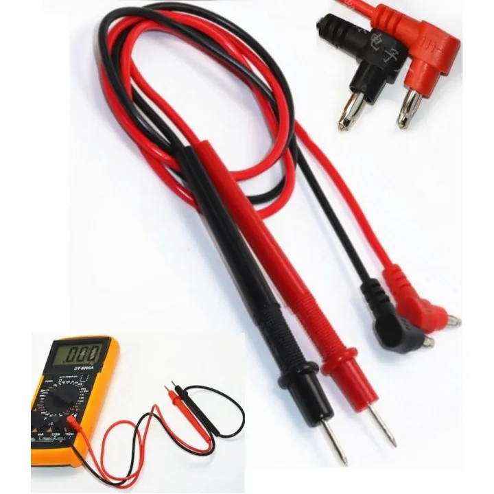 Multimeter Connector Pair of Multimeter Test Probe Leads Banana Plug Connector | Daraz.pk