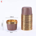 50Pcs Large 5039 Aluminum Foil Wrapper Paper Gold Cupcake Liner Baking Cup MJ. 
