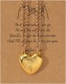Locket Couple Pull Hook Wish Necklace A Pair of Heart-Shaped Magnetic Stitching Pendant -1Pcs. 