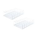 2 Pcs Acrylic Eyeshadow Palette Makeup Organizer,7-Cell, for Cosmetic. 
