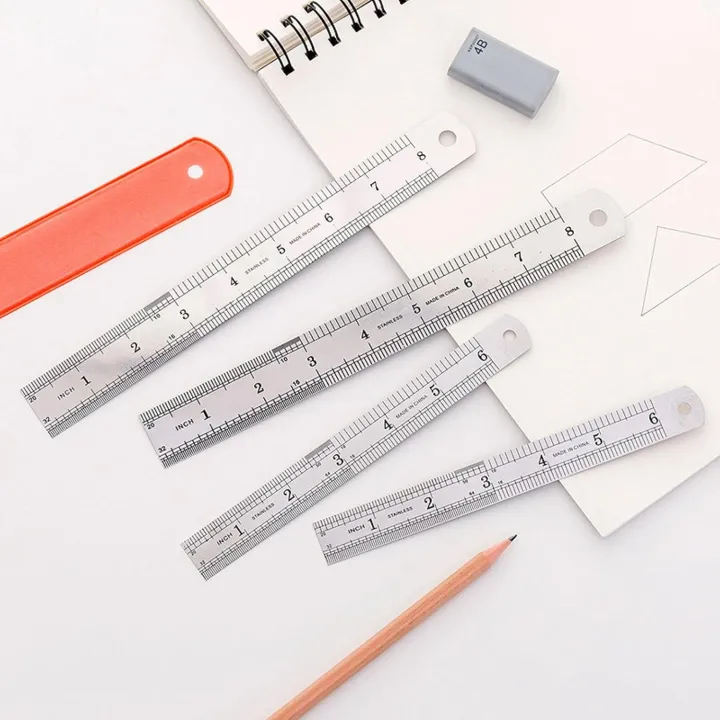 Machine Scale Ruler Stainless Steel Scale Rulers - Steel 40,24,12/6 Inch | Daraz.pk
