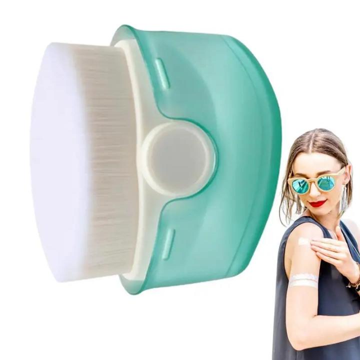 Sunscreen Applicator Sunblock Buddy Brush With Protective Caps Sun Lotion Applicator Tanning Cream Makeup Brush Gift for Kids