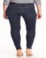 Blue Cotton Slim Fit Jegging For Women. 