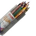 Goldfish Color Pencil - Colors Set For Kids - School Stationery - Pack of 12 Colors Half Size in Hex Plastic Can Best Quality Color Pencils Recommended For Junior Kids. 