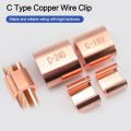 Aluminum Cable Clamp C Type Copper Wire Clip Copper Wire Connector Copper C-shaped Clamp Wire. 