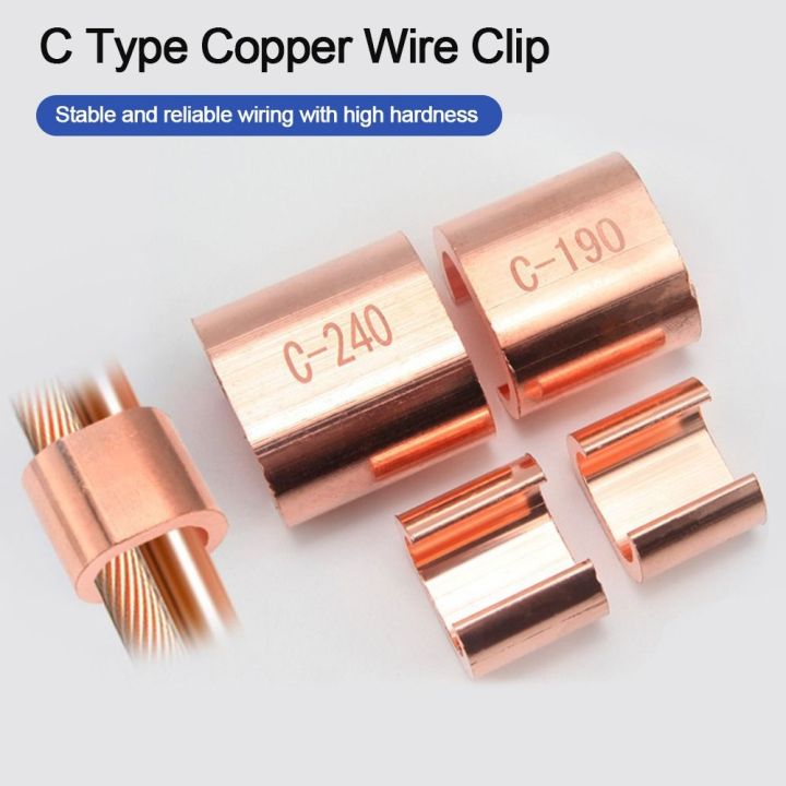 Aluminum Cable Clamp C Type Copper Wire Clip Copper Wire Connector Copper C-shaped Clamp Wire