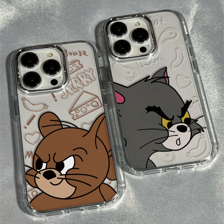 NEW Tom And Jerry Angry Cute Phone Case For iPhone 15 14 13 12 11 Pro Max XS Max XR 7 8 15 Plus Cheese Silicone Cute Back Cover