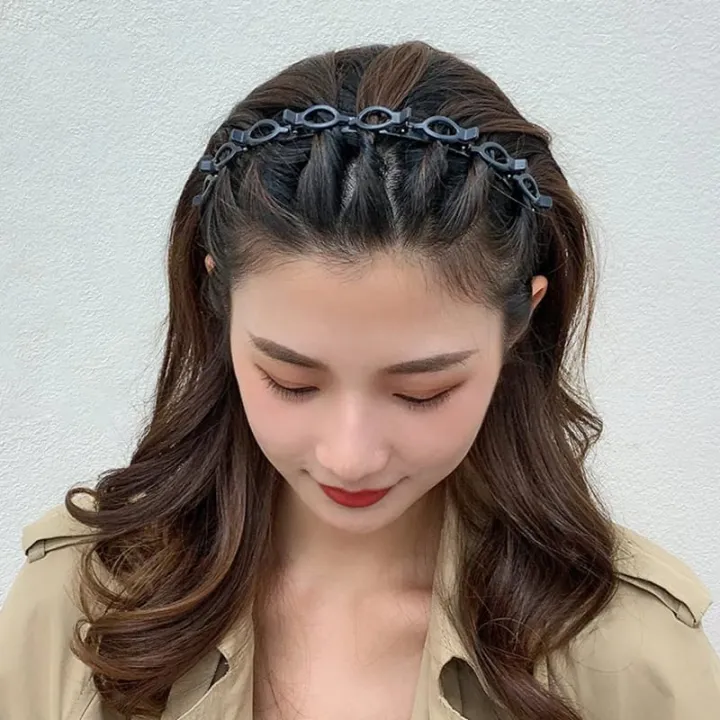 Twister%20Black%20Double%20Layer%20Hair%20Band%20Hair%20Hoop%20Fashion%20Double%20Layer%20Band%20Twist%20Plait%20Clip%20Front%20Hair%20Clips%20Headband%20-%20Image%203