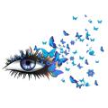 Wall Decal Glossy Vivid DIY Girl Eye-Shaped Butterfly Stickers. 