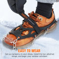 MATCC Ice Crampons with 19 Anti-Slip Stainless Grippers for Walking & Hiking & Mountain - MEDIUM SIZE. 