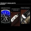 Male Business Watch Quartz Watch PU Men's Watch Luminous Wristwatch. 
