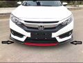 Universal Front Bumper Red Lip Splitter Black (04 Pcs). 