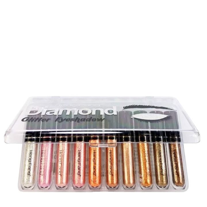 HENG%20FANG%2010%20Pcs%20Liquid%20Diamond%20Glitter%20Eyeshadows%20Waterproof%20Of%20Set%20-%20Image%202
