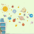 education solar system planets wall sticker space universe kid room decor decal Podazz. 