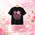 Blooming Strength – Pink Ribbon T-Shirt. 
