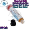 5Pcs Weak Acid SMD Soldering Paste Flux Grease SMT IC 10cc Repair Tool Solder in Pakistan. 