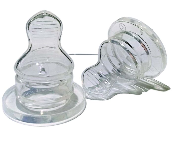 Orthodontic Palate Silicone Nipple 2 Pcs - Regular Small Size & Wide Neck Large Size