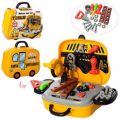 Deluxe Tool Set Construction And Car Shape Box For Kids. 