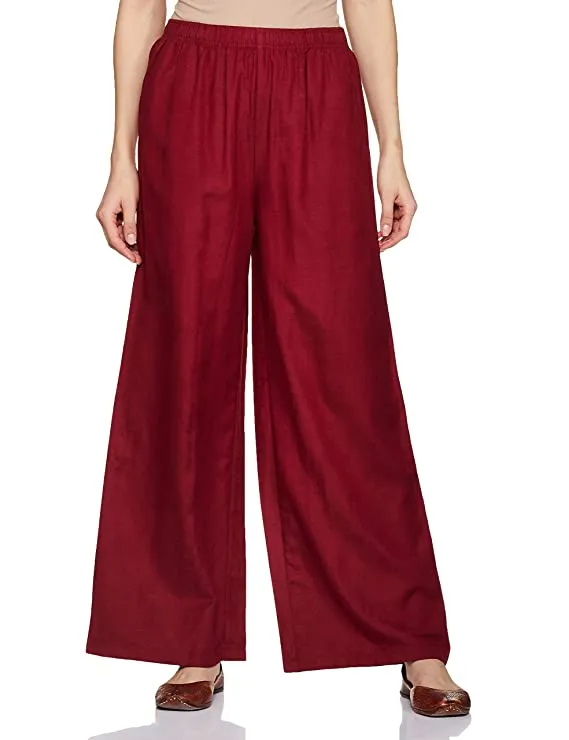 100 Pure Soft Viscous Palazzo Trousers for Women Relaxed Night wear plazzo Bottom Adult Pajamas