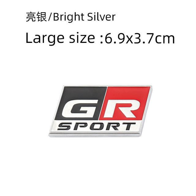【Beiver Jewelry Store
】(New) 3D metal sticker GR sport badge emblem decal for Toyota hv Yaris GRMN GR sport RZ RC RS Prius Lexus Harrier sticker