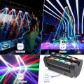 Stage Light, Moving Head DJ Light for Parties, RGBW Spider LED Light, Sound Activated & DMX-512 Control for Party, Club, Wedding Event, Carnival Festival, Disco Stage Lighting. 