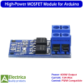 15A 400W MOSFET Trigger Switch Drive Module – High-Power PWM Regulator Control Panel for Arduino, Motor Speed, LED Dimmer & DIY Electronics by Electrica. 