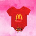 Baby Milestone Onesie Fast Food Theme Jollibee Mcdo Chowking Pizza Hut Greenwich Baby Romper. 