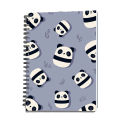Panda Pattern Spiral Notebook - 7628. 