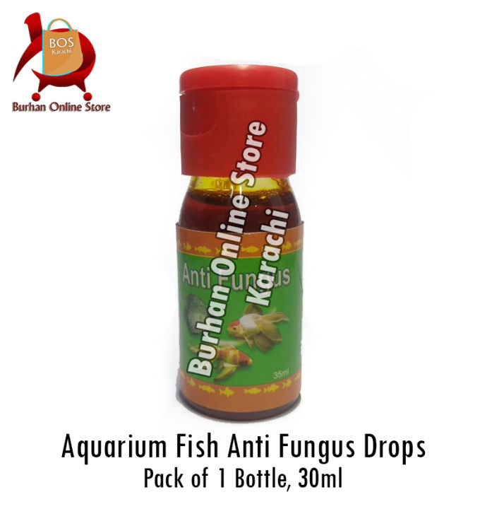 Aquarium Fish Fungus Treatment Drops - (Anti Fungus) 30ml Approx by Burhan Online Store